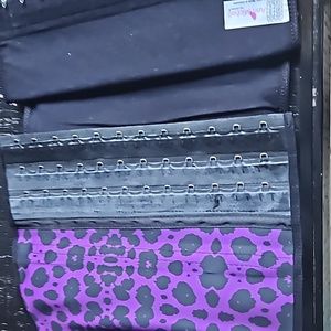 NEW NWT Ann Michell Size 48 5XL Sport Girdle Corset Waist Trainer PURPLE/BLK